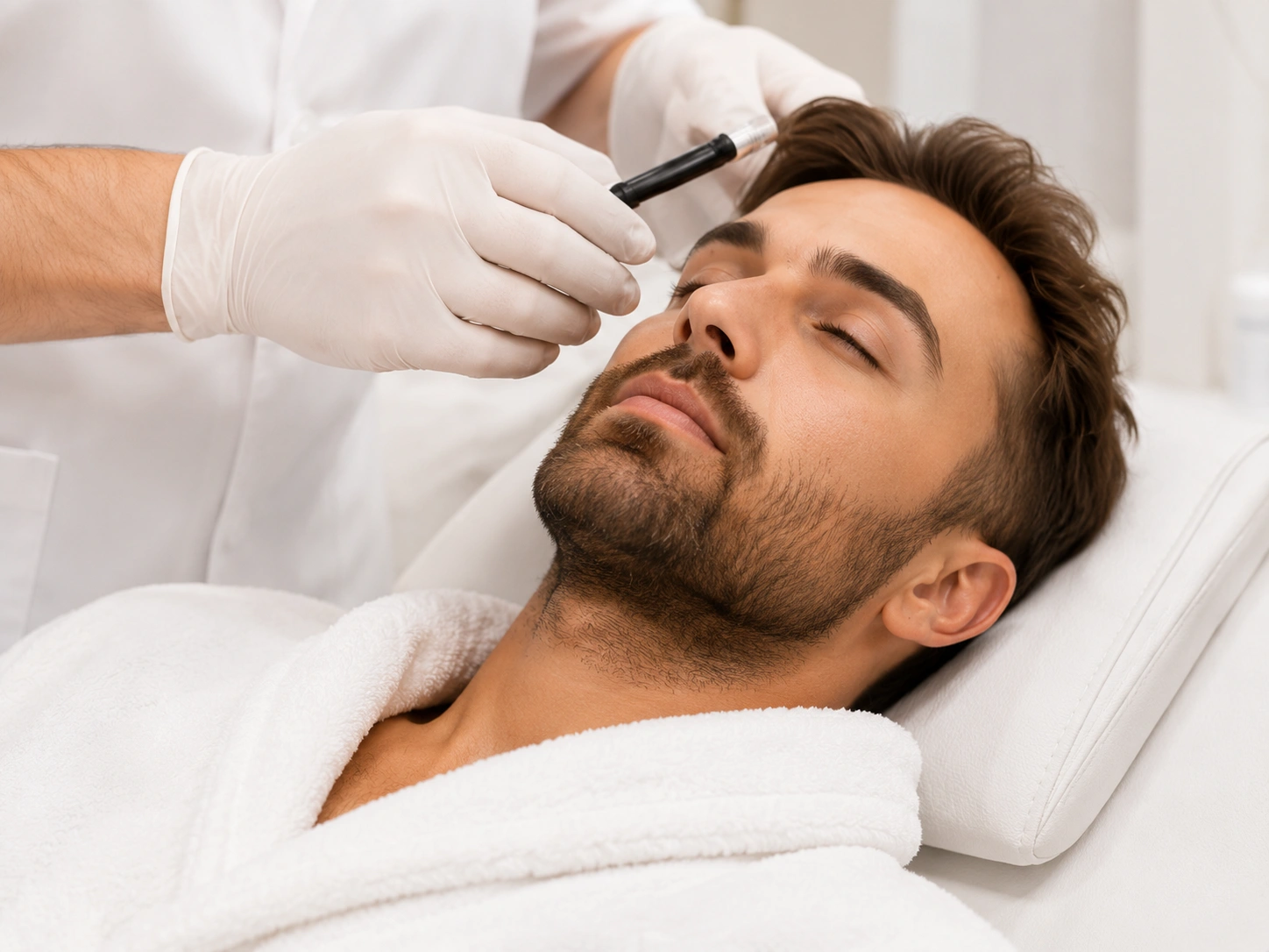 Beard and eyebrow hair restoration consultation
