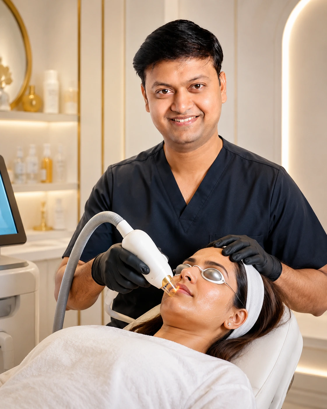Patient consultation at Dermadent Clinic Udaipur