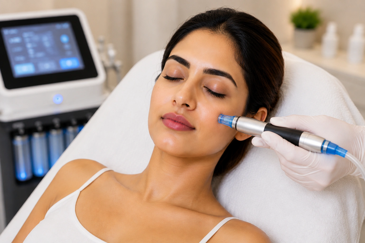 Serene Facial Treatment in Modern Clinic