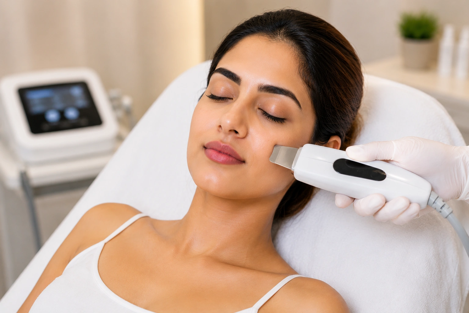 Serene Facial Treatment in a Modern Spa