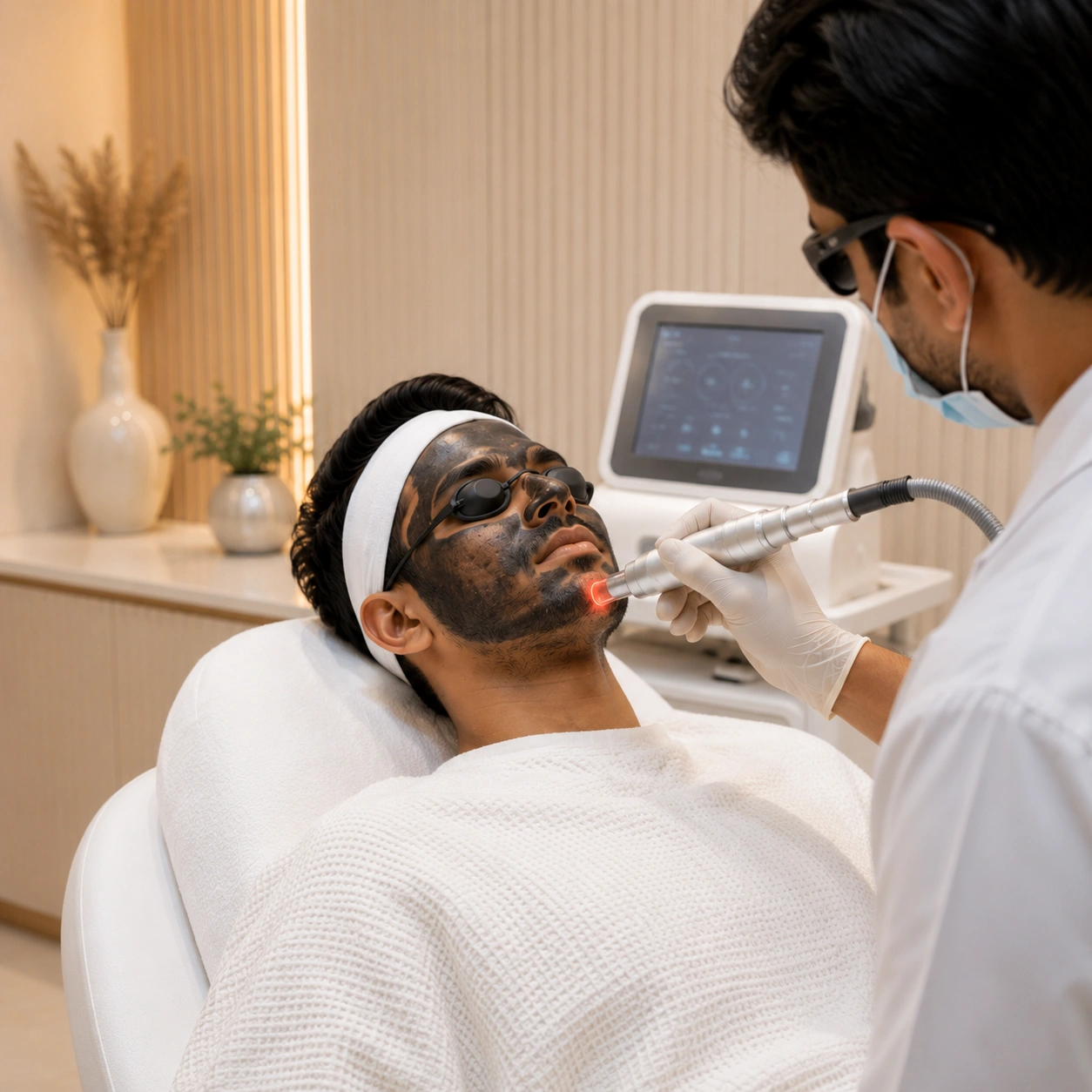 Carbon peel treatment in Udaipur at Dermadent Clinic