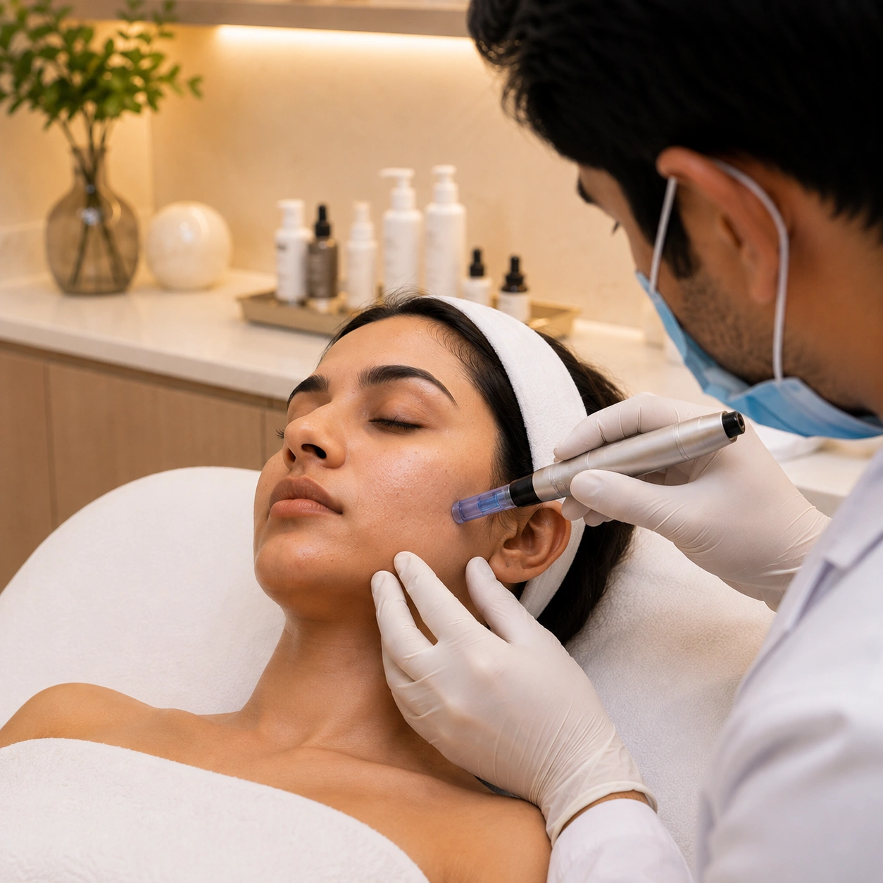 Derma Pen microneedling treatment in Udaipur at Dermadent Clinic