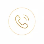 Gold phone call icon for Dermadent Clinic contact details
