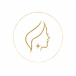 Gold skin clinic facial profile icon for Dermadent Clinic