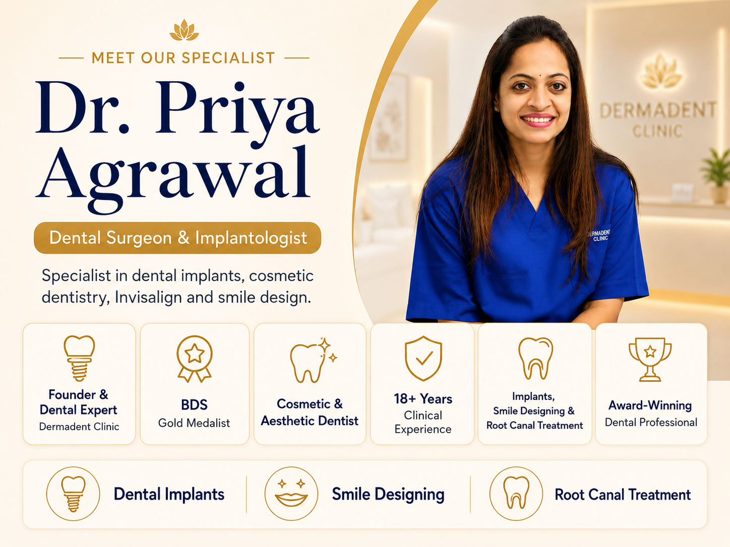 Dr Priya Agrawal dental surgeon at Dermadent Clinic Udaipur