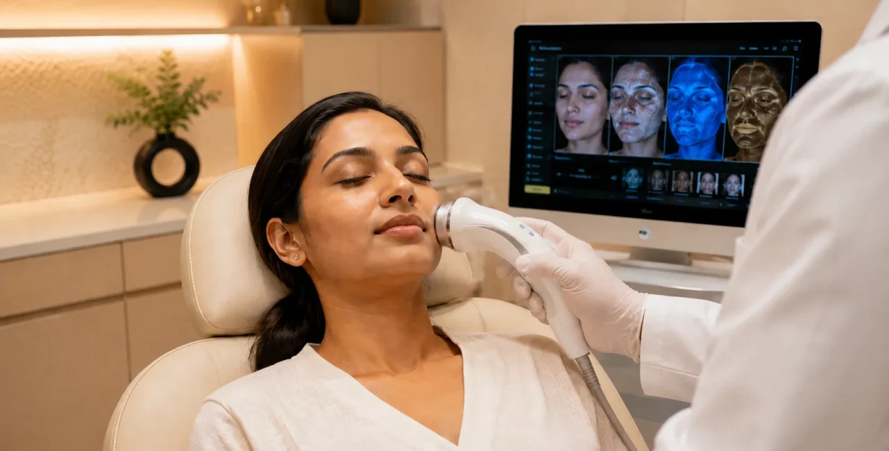 skin-analysis-before-hydrafacial-udaipur-dermadent