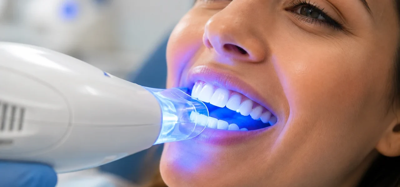 Teeth whitening treatment at Dermadent Clinic