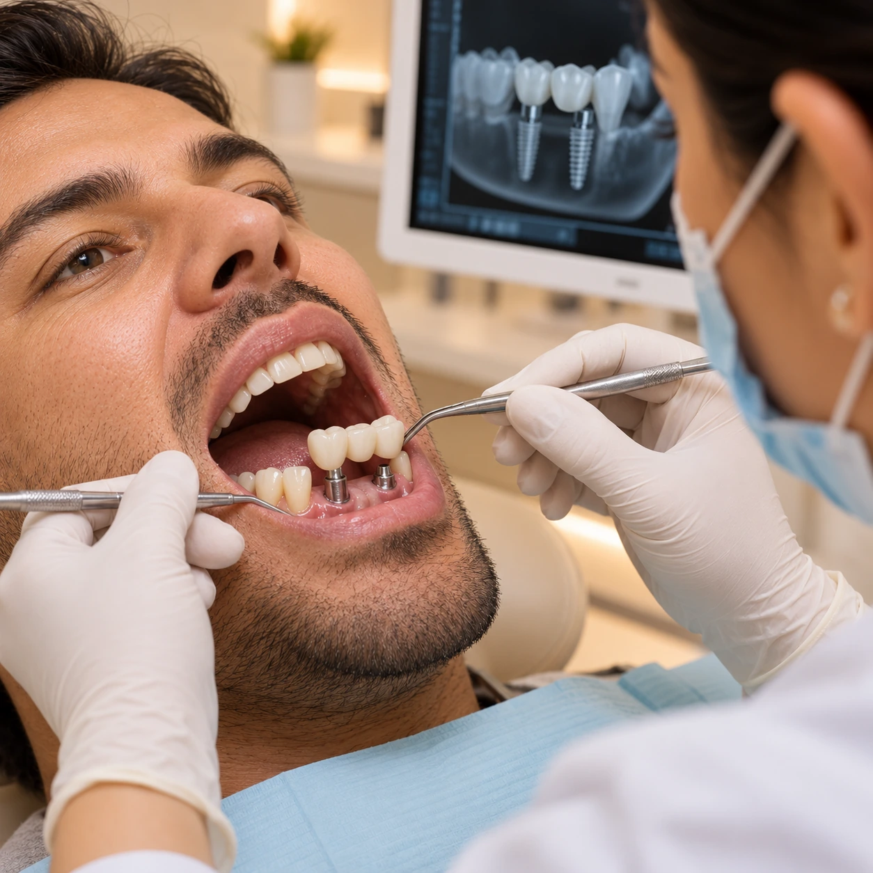 Implant-supported bridge treatment in Udaipur