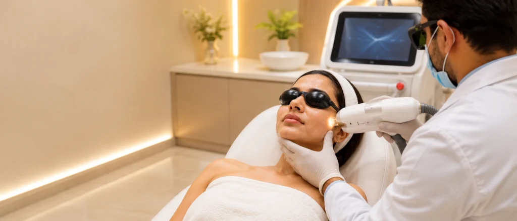 Laser toning treatment in Udaipur at Dermadent Clinic