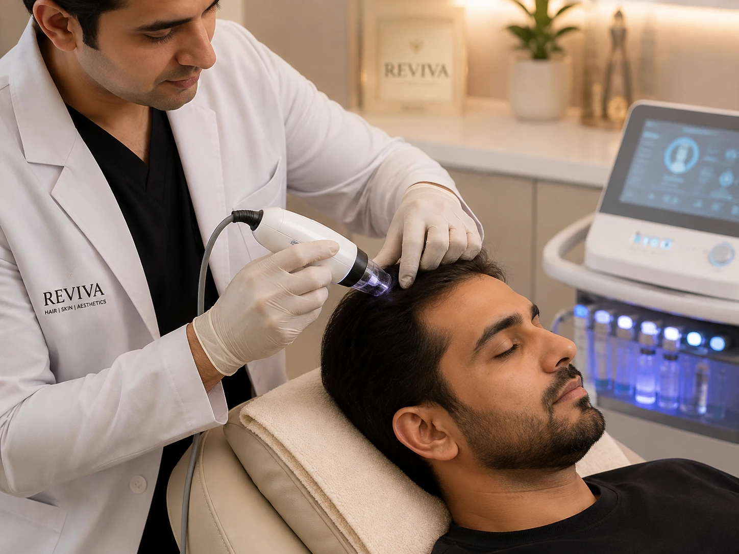 Clinical scalp treatment for hair-loss concerns at Dermadent Clinic