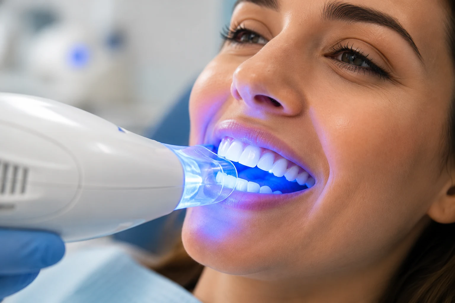 Teeth whitening treatment at Dermadent Clinic